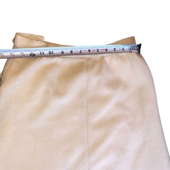 Vintage Breckenridge Wool Skirt A line Cream Size 12 Lined - Picture 9 of 11